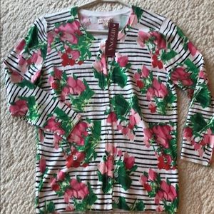 Floral print NWT 3/4 sleeve cardigan.
